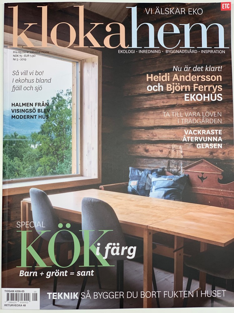 Huset är publicerat i Kloka Hem Nr 5 2019 Huset är publicerat i Kloka Hem Nr 5 2019